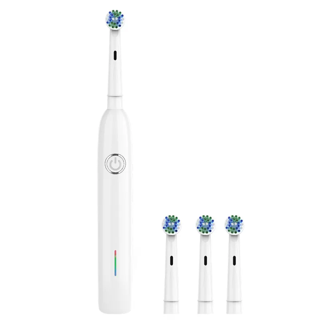 INVIGO 360° Rotating Electric Toothbrush | Oscillating Pro with 5 Cleaning Modes, Extra 3 Brush Heads, USB Rechargeable | Suitable For Men, Women & Kids (BLACK)