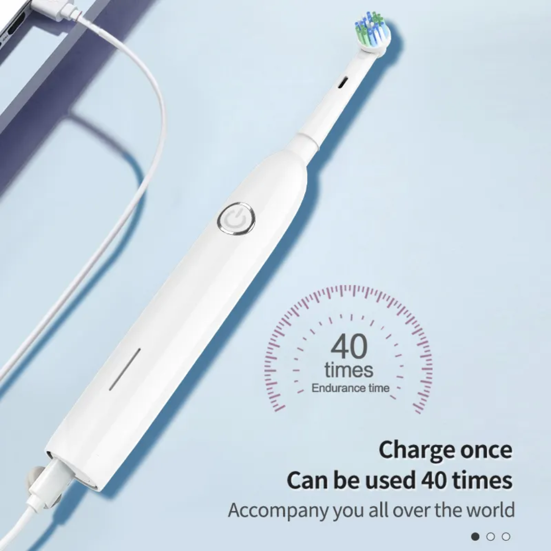 INVIGO 360° Rotating Electric Toothbrush | Oscillating Pro with 5 Cleaning Modes, Extra 3 Brush Heads, USB Rechargeable | Suitable For Men, Women & Kids (BLACK)