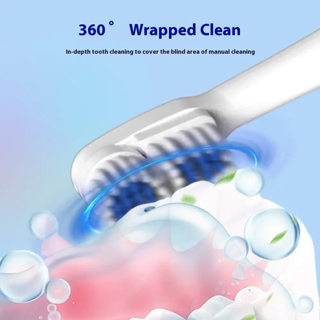 INVIGO Electric Toothbrush Dual Brush Heads 360 Wrapped Clean IPX7 Waterproof with Cross Action Battery Powered for Men, Women, Kid's