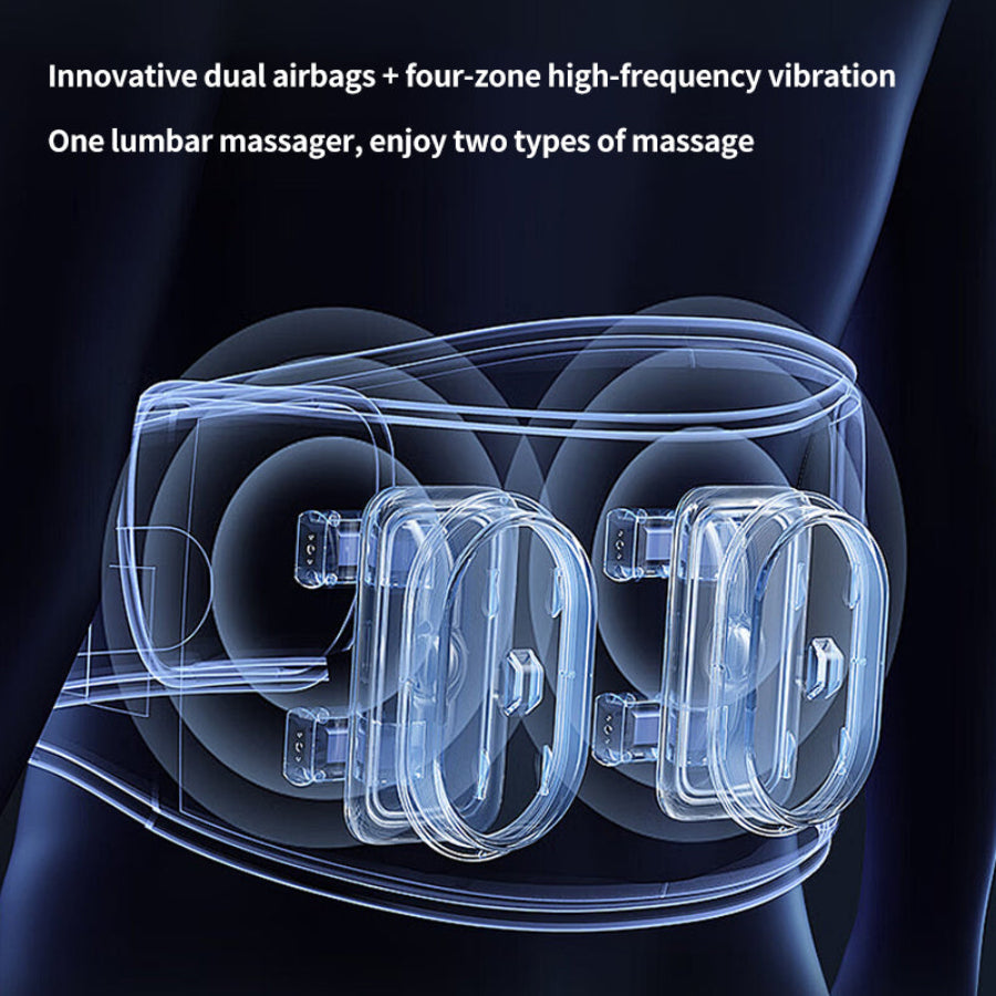 LOWER BACK MASSAGER WITH DUAL AIR PRESSURE