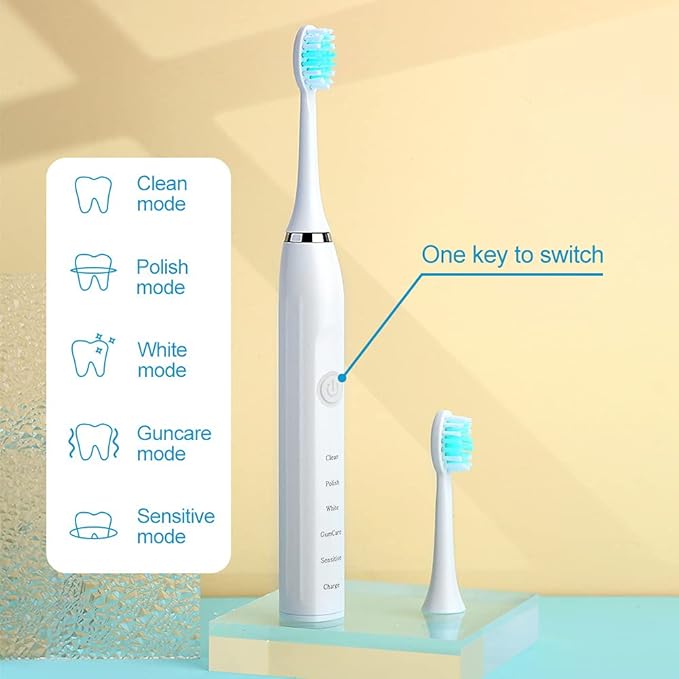 INVIGO Electric Toothbrush + Bubble Gum Toothpaste (Oral Care Combo)