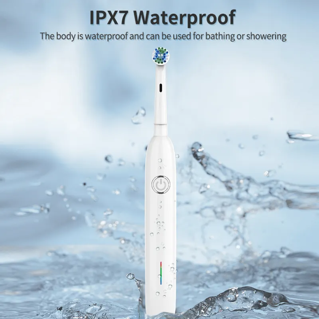 INVIGO 360° Rotating Electric Toothbrush | Oscillating Pro with 5 Cleaning Modes, Extra 3 Brush Heads, USB Rechargeable | Suitable For Men, Women & Kids (BLACK)