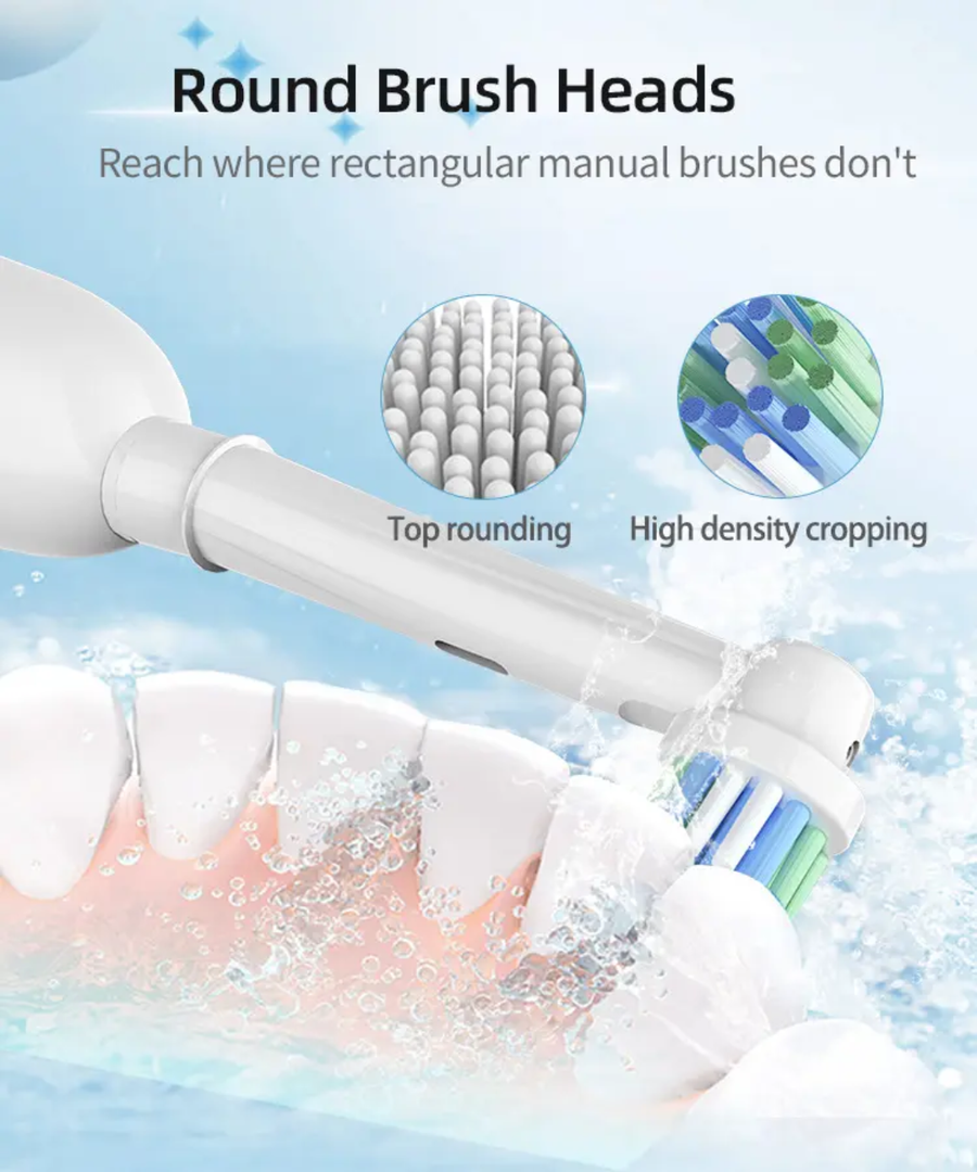 INVIGO 360° Rotating Electric Toothbrush | Oscillating Pro with 5 Cleaning Modes, Extra 3 Brush Heads, USB Rechargeable | Suitable For Men, Women & Kids (BLACK)