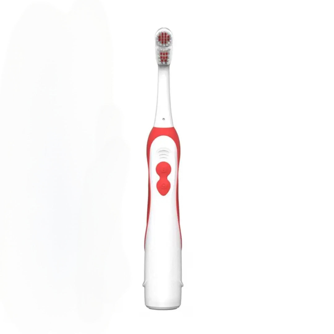 INVIGO Electric Toothbrush Dual Brush Heads 360 Wrapped Clean IPX7 Waterproof with Cross Action Battery Powered for Men, Women, Kid's