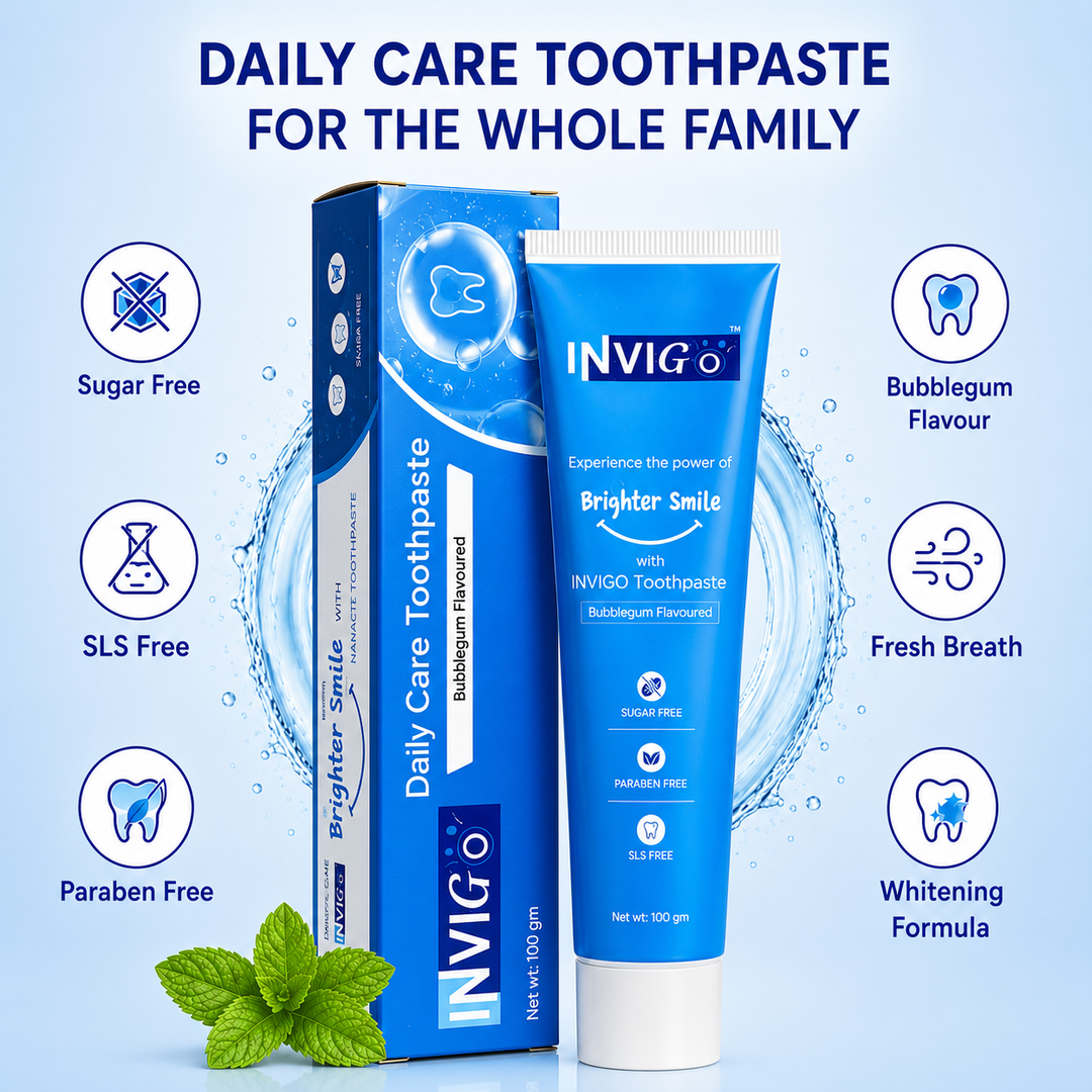 INVIGO Bubblegum Flavored Toothpaste (100 Gm)