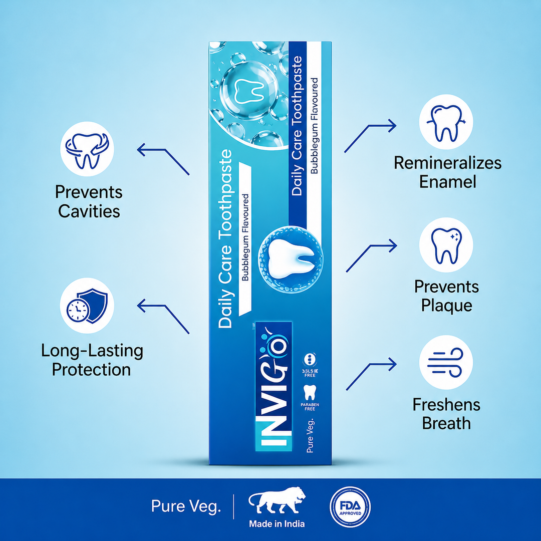 INVIGO Bubblegum Flavored Toothpaste (100 Gm)